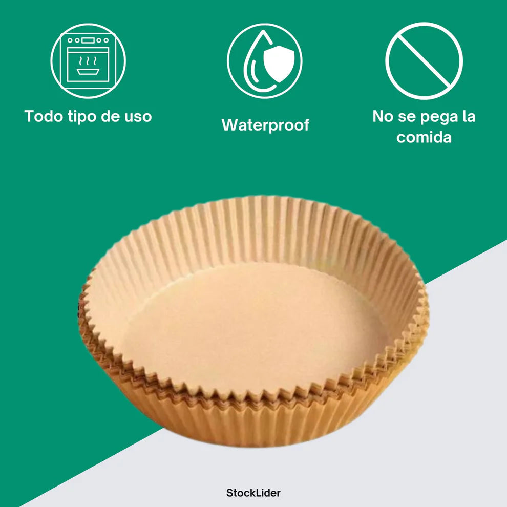 Papel Freidora de Aire Redondo (25cm) 50 UD