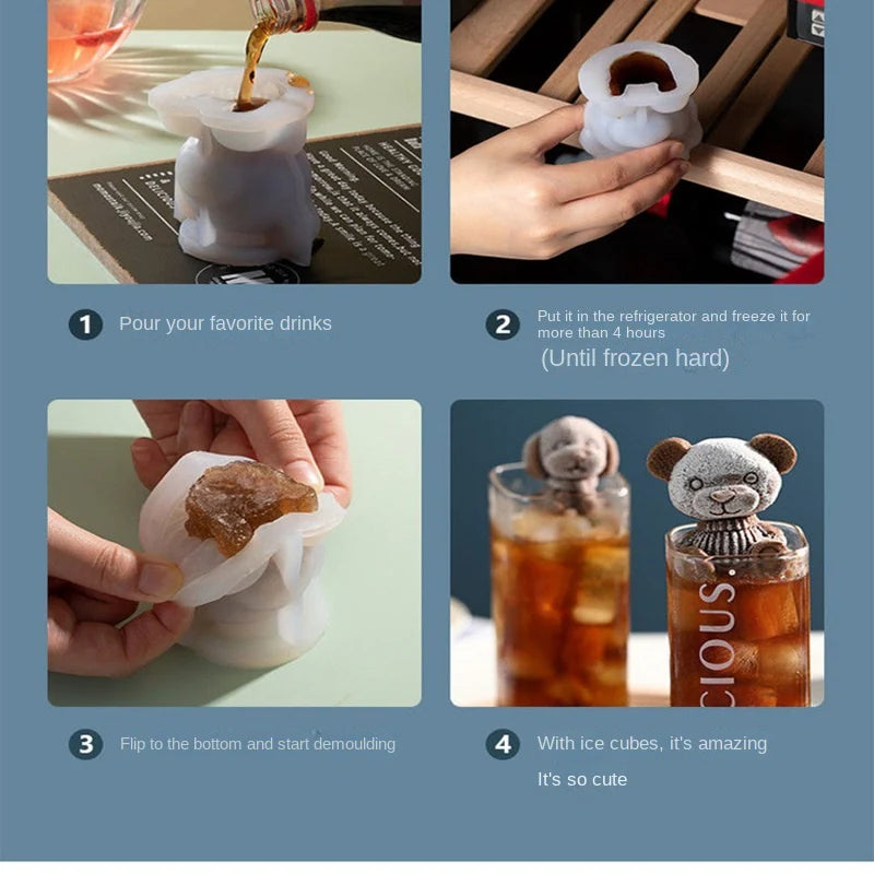 Molde De Hielo Osito